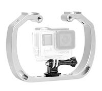 Selens Supporto per fotocamera portatile, doppio braccio, attrezzatura fotografica, con vite da 1/4 e cinghia da polso per fotocamera sportiva Hero Xiaomi Yi SJCAM