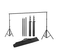 Selens - Supporto per sfondo con asta trasversale, 2 x 2 m, supporto per fondale, supporto regolabile per fotografia, attrezzature da studio