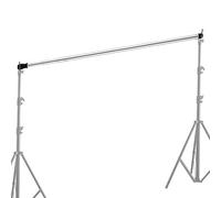 Selens Supporto per sfondo da 120 - 300 cm, supporto per sfondo regolabile in argento, per treppiedi con luce a C, per studio di foto, feste, matrimoni