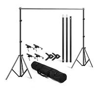 Selens Supporto per sfondo fotografico 2x2m Kit di supporto per sfondo regolabile 2,0 x 2,0 m con clip morsetti a molla per fotografia Video Studio fotografico Feste di nozze Stand Live Stream