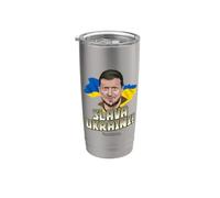Selenskyj Slava Ucraina gloria dell'Ucraina Bicchiere termico in acciaio inox doppia parete