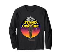 Selenskyj Trysub Kyjiw Silhouette Stand with Ucraina Maglia a Manica