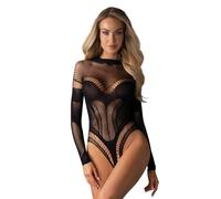 Selente Love & Fun Provocante completo intimo a 2 pezzi: body ed esclusiva benda per occhi in raso. Made in EU.