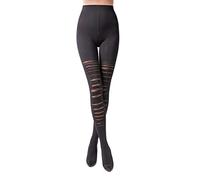 Selente Lovely Legs - Collant da donna raffinati, in parte in effetto reggicalze in diversi modelli, made in EU, Nero , S