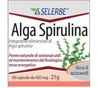 selerbe Spirulina alga estratto secco titolato 50 capsule