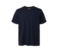 SELETED HOMME Slhaspen Slub SS O-Neck Tee Noos T-Shirt, Blazer Blu Marine, L Uomo