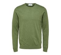 SELETED HOMME Slhberg Crew Neck B Noos Maglione, Vineyard Green/Dettagli: mélange, XL Uomo