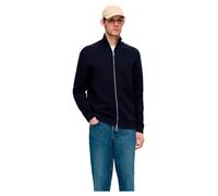 SELETED HOMME SLHDANE LS Knit Structure Full Zip, Sky Captain, XL
