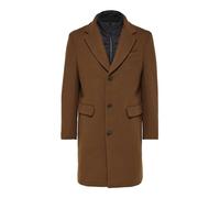 SELETED HOMME Slhjoseph-Cappotto in Lana Noos Lungo, Beige, S Uomo