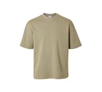SELETED HOMME Slhlooseoscar SS O-Neck Tee Noos T-Shirt, Vetiver, S Uomo
