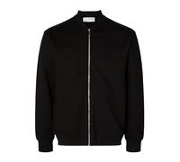 SELETED HOMME Slhmack-Felpa Bomber LS Noos, Nero, S Uomo