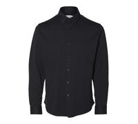 SELETED HOMME Slhslim-Jersey Shirt LS Noos Camicia, Nero, L Uomo