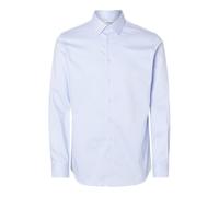 SELETED HOMME Slhslim-Performance Shirt LS Noos Camicia, Blu Chiaro/Dettaglio: Misto con Bianco, M Uomo