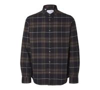 SELETED HOMME Slhslimowen-Flanella-Camicia LS Noos, Black/Checks: Morel, XL Uomo