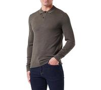SELETED HOMME Slhtown-Polo in Lana Merino Coolmax Knit Noos Maglione, Forest Night/Dettagli: Melange, M Uomo
