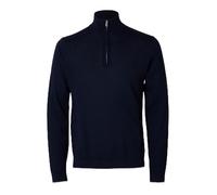 SELETED HOMME SLHTRAY LS Knit Merino Mezza Zip Noos, Blazer Blu Marine, L