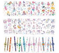 Seletiya, tatuaggio a forma di sirena a forma di unicorno, 30 tatuaggi a forma di sirena, impermeabili, per bambini, regalo di compleanno, unicorno per ragazze