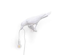 SELETTI Bird Lamp White Looking Left Outdoor Bianco
