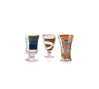 SELETTI Hybrid Bicchieri Pannotia Set di 3 | Set di 3 Bicchieri da Cocktail Ø 8,5 cm H 15 cm - Collezione When East and West CombineEleganza, cultura e design si incontr