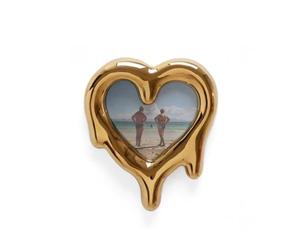 Seletti Melted Heart Specchio Cornice Oro | Specchio con Cornice Cuore Seletti - Design di Marcantonio in Porcellana con Finitura OroLo Specchio con Cornice Cuore Selet