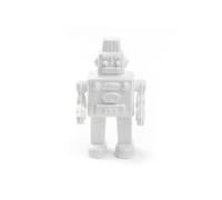 Seletti Memorabilia Porcellana My Robot Cm.17,4 x 12,4 x 30, Pietra, Bianco, 17.4x12.4x30 cm