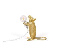 Seletti Mouse Lamp Gold Step In piedi lampada oro