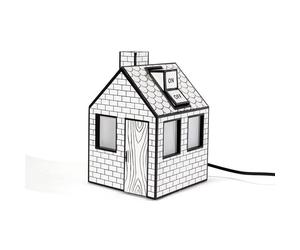 Seletti On-Off Lampada da Tavolo Bianco/Nero