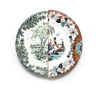 SELETTI PIATTO PIANO IN PORCELLANA DIAM. CM. 27,5 HYBRID IPAZIA 09722