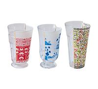 Seletti Set 3 Bicchieri in Vetro Hybrid-Clarice Ø Cm.8,5-9,1 H. 14,8-15,2 | Bicchiere da Cocktail in Vetro - Collezione When East and West CombineIl bicchiere da cocktail della collezione When East an