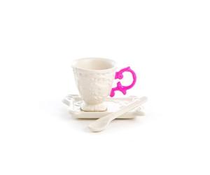 Seletti Set da Caffe' in Porcellana I-Wares con Manico - Azzurro