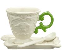 Seletti Set da Caffe' in Porcellana I-Wares con Manico - Verde