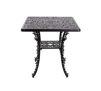 SELETTI Tavolo Quadrato Alluminio Nero Industry Collection, Design Industriale 70 x70 x 71 cm per Interni ed Esterni Moderni Industry Collection Square Table