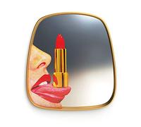 Seletti Toiletpaper Small Mirror Gold Frame Tongue Specchio Piccolo con Decoro Lingua
