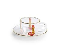 SELETTI TOILETPAPER TAZZINE caffè in Vetro borosilicato, Lingua