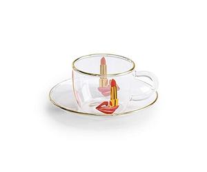 SELETTI TOILETPAPER TAZZINE caffè in Vetro borosilicato, Lingua