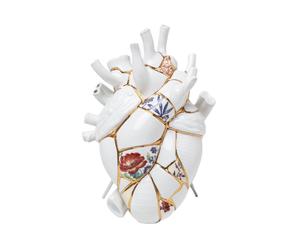 SELETTI vaso a forma di cuore LOVE IN BLOOM KINTSUGI