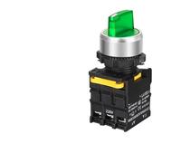 Selettore a manopola LED 22mm 1NO/2NO/1NO1NC Interruttore rotativo istantaneo autobloccante a 2/3 posizioni con luce 12V 24V 220V10A(1NO1NC_2 POSITION MOMENTARY_24V)