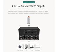 Selettore audio AUX 4 in 1 Out Selettore audio stereo 4X1 3,5 mm, A