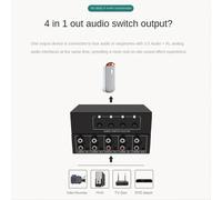 Selettore audio AUX 4 in 1 Out Selettore audio stereo 4X1 3,5 mm, A