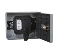 Selettore blindato da incasso Zippo con doppio pulsante colore titanio 2061/T