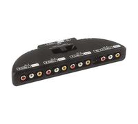 Selettore di gioco a 3 vie con connettori audio digitali, configurazioni multiple e versatilità per sistemi audio e intrattenimento.