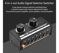 Selettore Di Segnale 6 In Out Per Amanti Della Musica E Appassionati Di Con Qualità Del Suono Senza Perdita Controllo Del Volume E Design Elegante Facile Da Usare Con