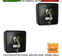 Selettore Elettrico 2 Pezzi 4 Chiavi Identiche Porta Automatica Apri Stop Chiude