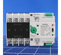 Selettore interruttore di trasferimento automatico a doppia alimentazione Alimentazione ininterrotta 4P 63A 100A 125A Interruttore a levetta fotovoltaico Din Rail ATS PV Solar Inverter UPS (63A)