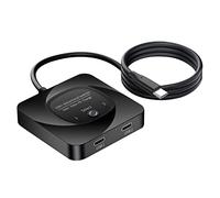 Selettore Interruttore USB C, Uscita 2 in 1 8K 60Hz HD Tipo C Bidirezionale Switcher Splitter per Monitor, Interruttore a un Pulsante, Indicatore di Alimentazione