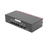 Selettore passivo a 4 ingressi e 2 uscite per amplificatore, box selettore audio, commutatore manuale a 300 W per impianto stereo domestico con terminali a banana, in lega di