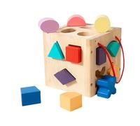 Selettore per Bambini - Cubo di apprendimento a 17 Fori in Legno, Design a Blocco Durevole, Liscio, migliora Il riconoscimento del Colore, la di coordinazione, favorisce la Pazienza e la