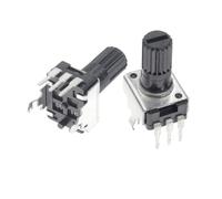 Selettore rotativo 10 pezzi RV09 Potenziometro verticale orizzontale tipo 15/20 mm 10K 50K 100K 5K 1K 2K WH09 Resistore regolabile 0932(Vertical 20MM,50K Ohm)