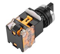 Selettore Rotativo LA38-11BX22 a 2 Posizioni con Reset Automatico, 22mm, 220V/380V, 10A, Ignifugo, per Controllo Macchine e Pannelli