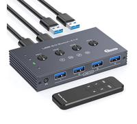 Selettore switch USB 3.0 4 computer condividono 4 porte USB A dispositivi per mouse tastiera stampante Scanne con telecomando wireless e cavo incluso
